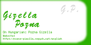 gizella pozna business card